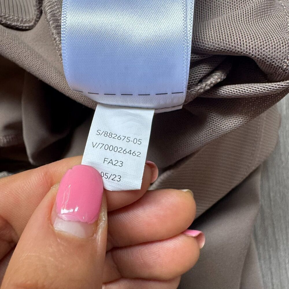 Athleta Pants Womens M Beige Venice Flare Leg Slit Hem High Rise Office Commute - Picture 11 of 14